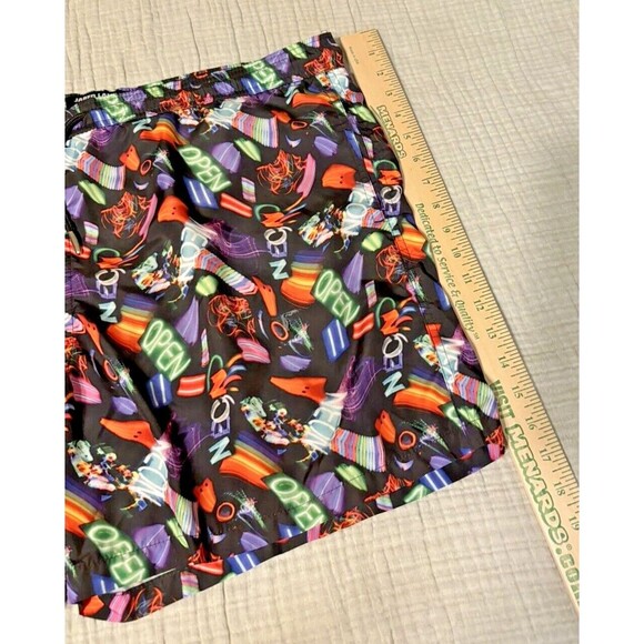 Jared Lang Mens Multi-Color Neon Sign Print Swim Trunks Sz XL - Picture 5 of 7